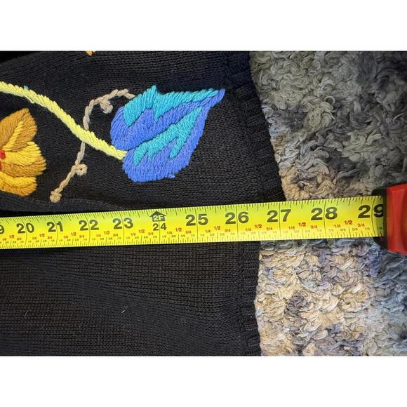 Bonnie Boerer 80s embroidered floral knit lounge set S - Picture 6 of 8